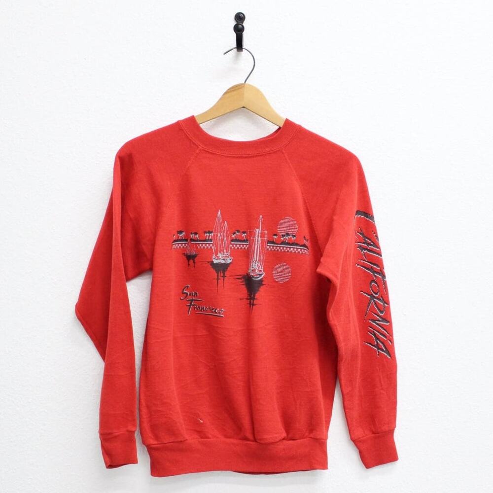 Vintage San Francisco California Fishermans Wharf Sweatshirt Small